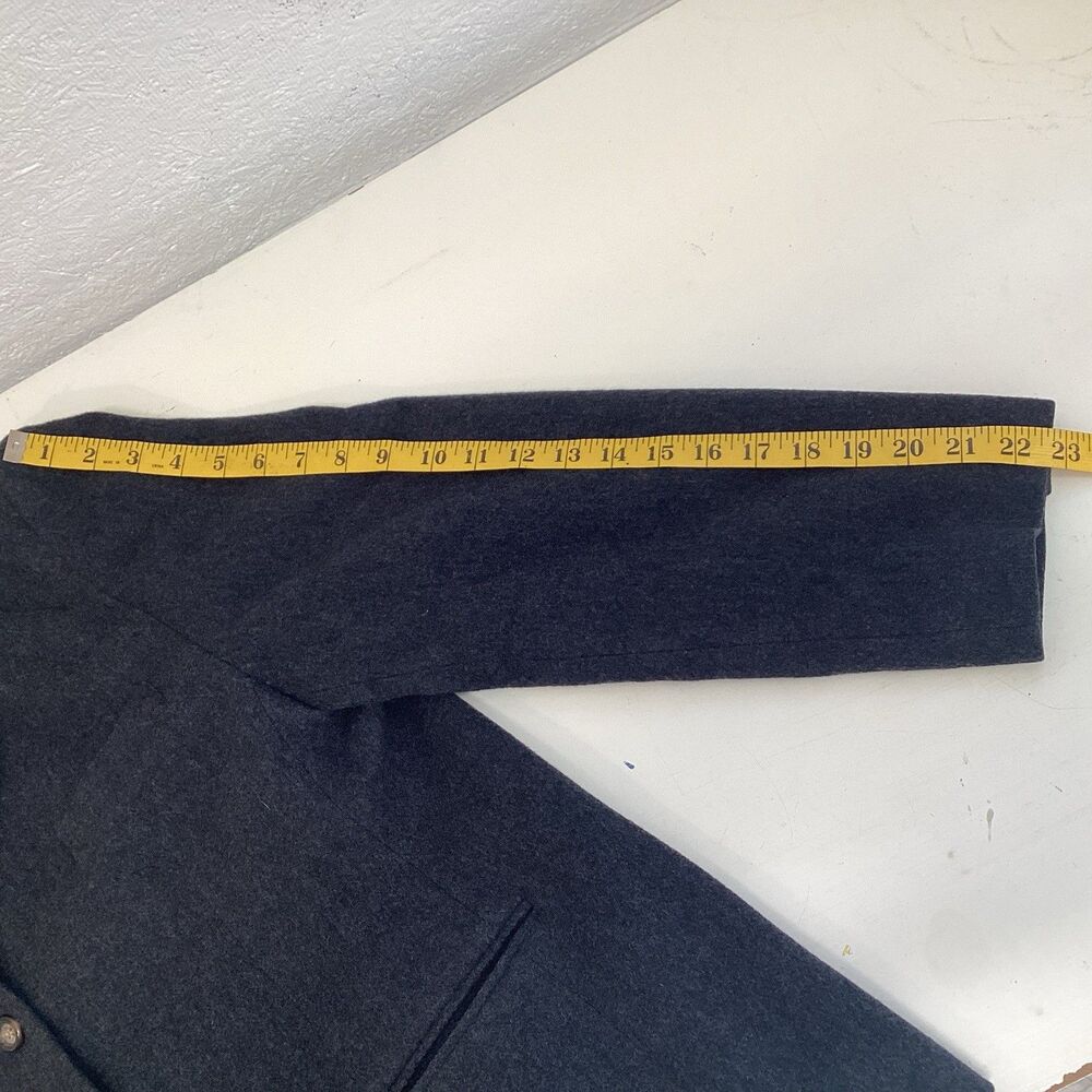 vintage ll bean womens jacket 16P gray wool, cashmere lined classic - Picture 4 of 10